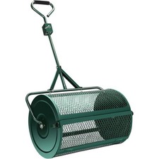 Spreader Roller Rolling Garden Lawn Compost Peat Moss Seed Loam Top-Dressing 76L