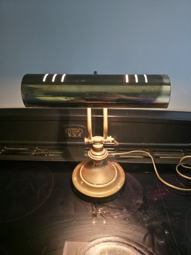 Vintage brass bankers desk - brass,