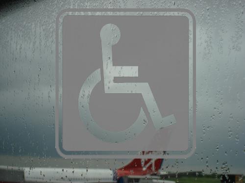 Disabled badge frost etched - badge, /etched