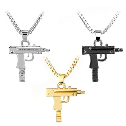 Gold silver uzi machine - silver,