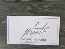 Giacomo Agostini Isle of Man TT & Moto GP Legend Original Hand Signed Card
