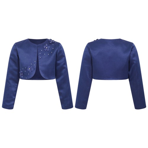 Kids girls satin bolero shrug - girls~satin,