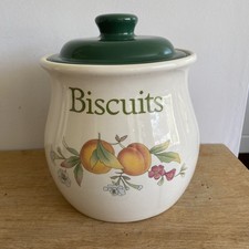 Vintage Cloverleaf 'Peaches And Cream' Biscuits Storage Jar Ceramic Country 20cm