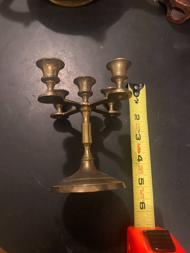 Vintage metal candelabra - vintage,