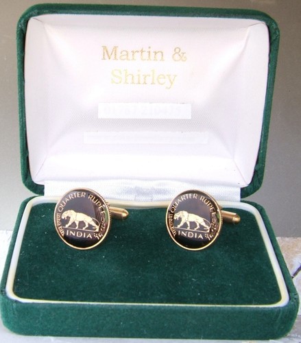 India tiger cufflinks - tiger, made