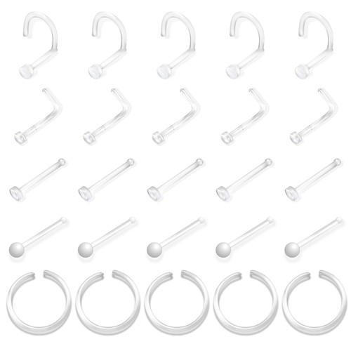 Plastic nose studs - studs, earrings