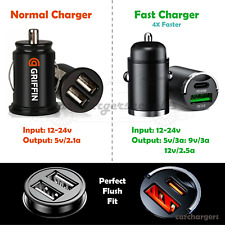 OFFICIAL GRIFFIN USB In Car DUAL Charger Cigarette Lighter Adapter All Phones