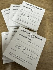 1 Pad Licensed Taxi Receipts