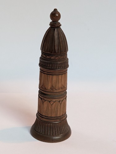 Antique wooden carved sewing - wooden,
