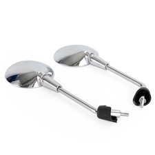 Rear View Mirror PAIR Chrome For Vespa Primavera 50 125 150 2T 4T Elettrica