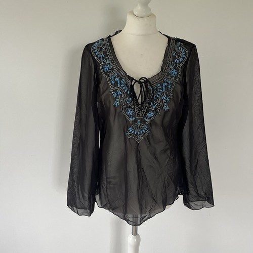 Etam black chiffon - black, kaftan