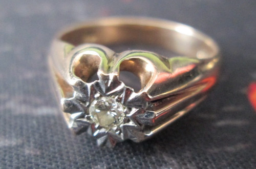 Mens 9ct gold - , ring