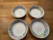Royal Worcester Four Porcelain Fruit Dessert Bowls Fairfield