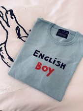 Bella Freud x Fred Perry English Boy Cotton & Cashmere Jumper UK  12 Brand New