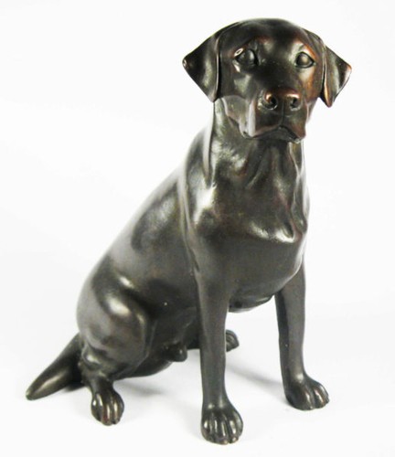 Labrador bronze figurine - bronze,