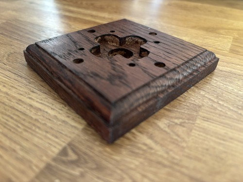 Vintage wood mounting pattress - mounting,