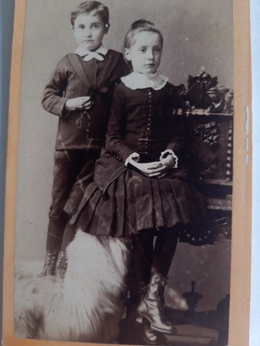 Cdv welsh girl boy - welsh,