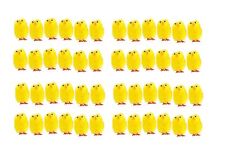 48 Mini Fluffy Easter Chicks Cute Yellow Easter Bonnet Decorations Craft Chicks