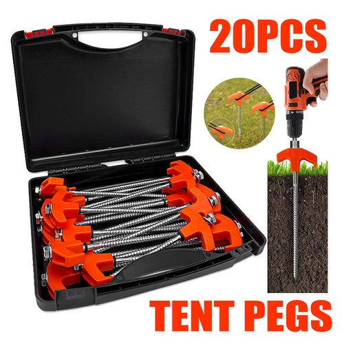 20pcs tent pegs screw - pegs, in