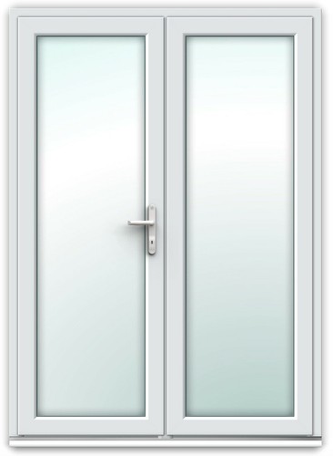 White upvc french door - french, 1790mm