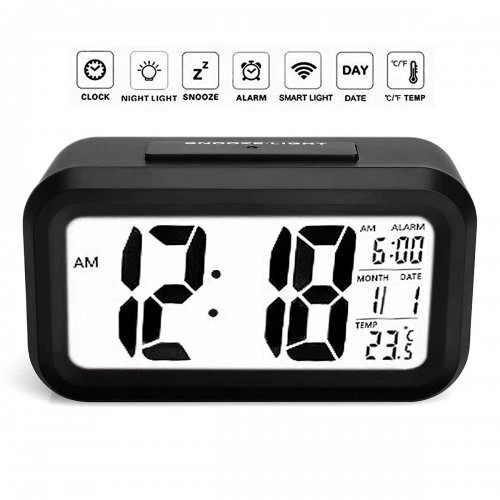 Silent electric digital alarm - silent,