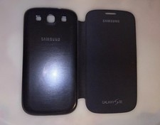 Authentic Samsung Galaxy S3 Phone Blue Case Flip phone Style 