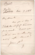 Benjamin Disraeli - Letter