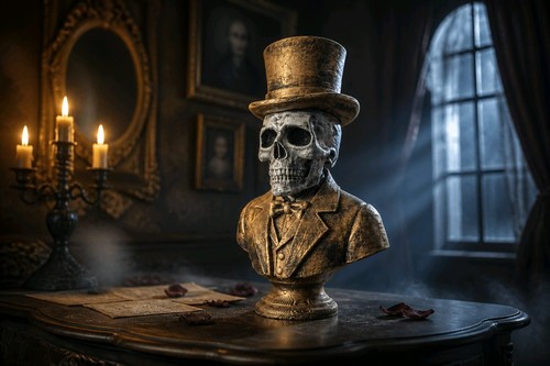 Skull gentleman bust gothic