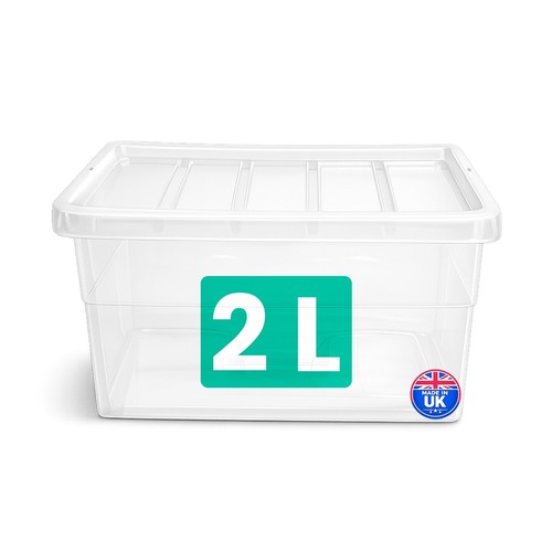 Clear plastic storage box - plastic,