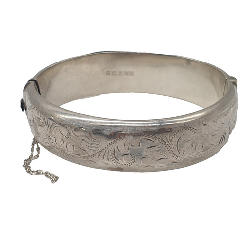 Vintage sterling silver bangle - sterling,