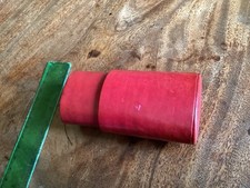 Red Leather Vintage Eyeglass Case Hard Shell Glasses Folding Reading Chic Miss