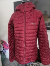 Rab Nimbus Cirrus Pertex Puffer Hooded coat burgundy size small