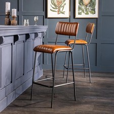 Diner Bar Stool Set of 2 Tan