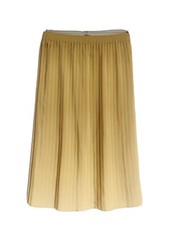 Genuine Vintage 1980s Long Fitting Pleated Skirt Size M in Gold by Studio Dee
