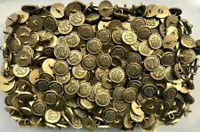Buttons 15mm 24L Aged Gold Effect Metal Coat of Arms Military Shank Button (M37)