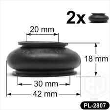 2 x Rubber 20/30mm Ball joint