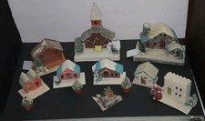 13 Vintage Putz Houses Church