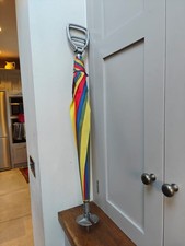 Vintage multicoloured 12 spoke Featherwate umbrella / shooting stick