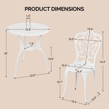 Set of 3 Patio Bistro Dining
