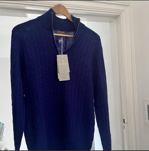Peal blue cashmere cable - n,