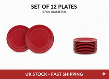 HOMEBIRD Red Dinner Plates Set
