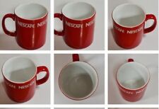 NESCAFE VINTAGE RETRO RED COFFEE~ TEA~ SOUP CERAMIC MUG 285ml W8xH9cm Kiln Craft