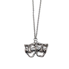 Comedy Tragedy Mask Necklace