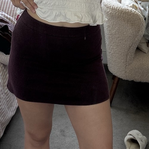 Burgundy stretchy mini skirt - burgundy,