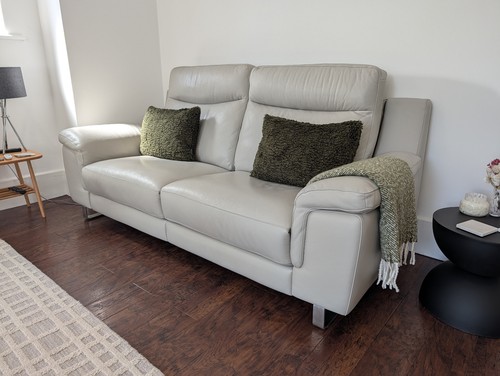 Italian leather comfy - italian, seater