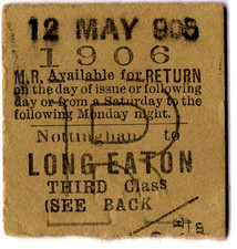 Railway ½ ticket: Midland