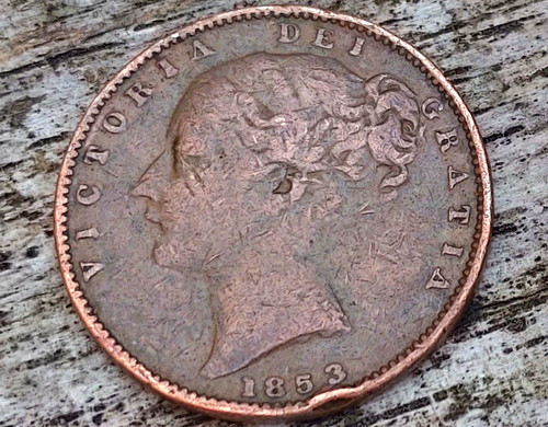 1853 queen victoria copper - 1853,