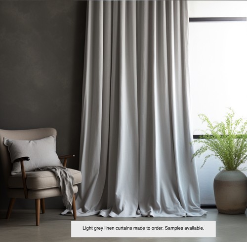 Linen window curtains made to - window,