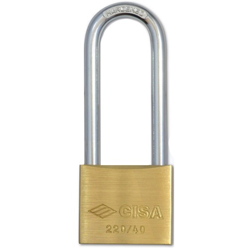 Cisa brass padlock 22011 - brass,