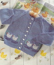 Cardigan with Duck Motif